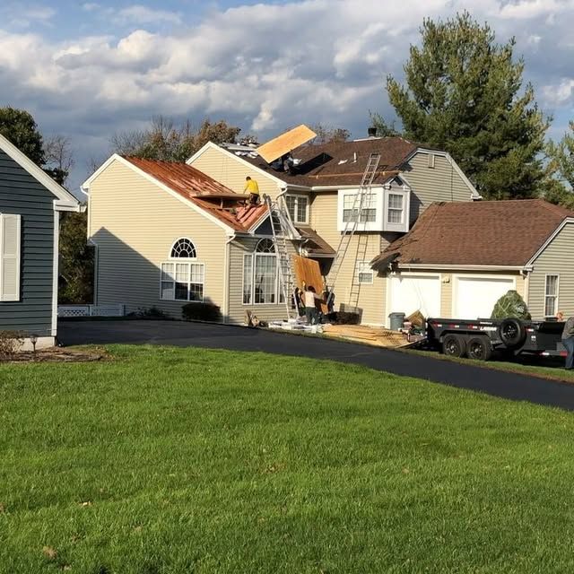 Roof tear-off and re-deck in progress
